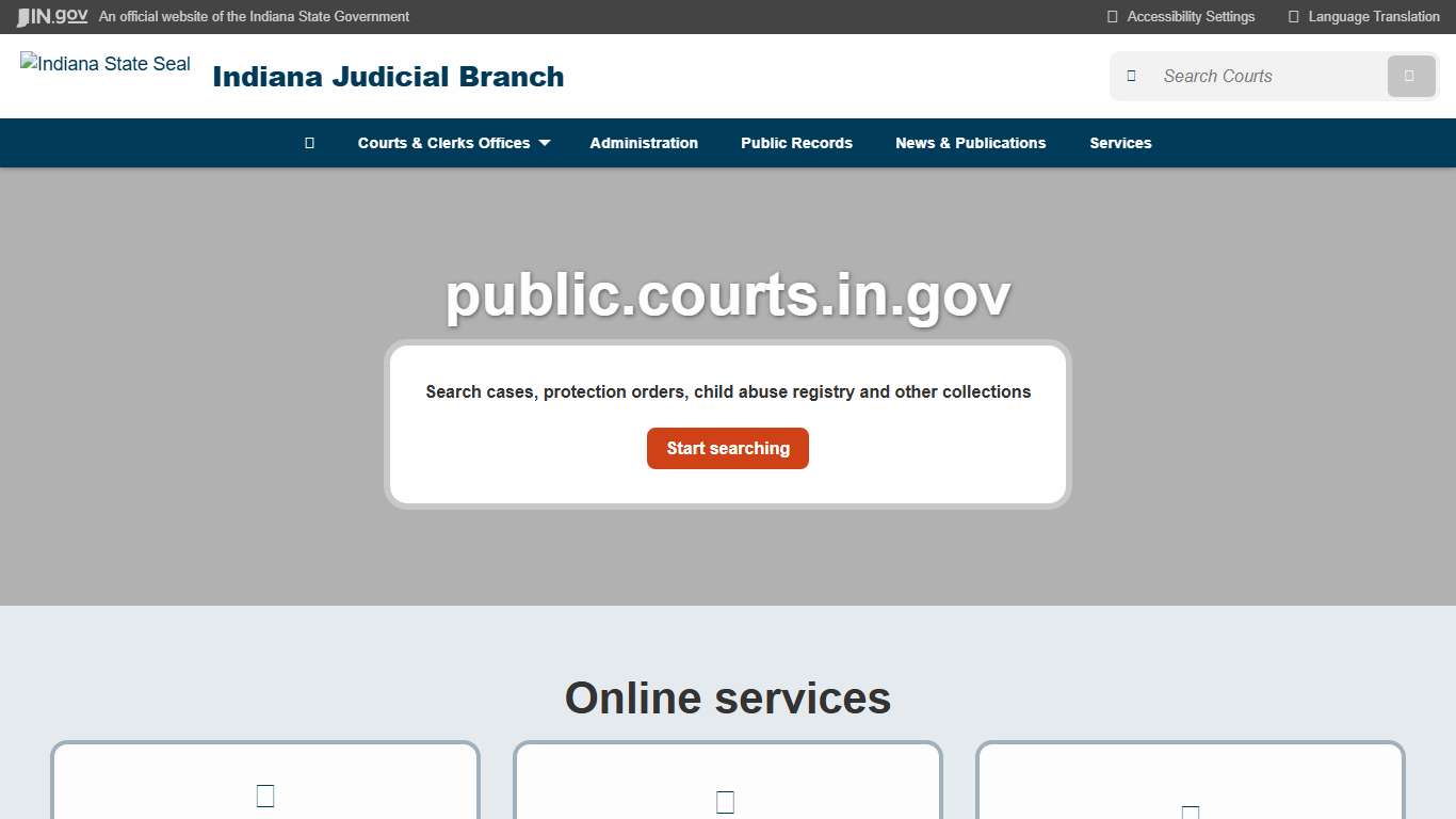 Indiana Judicial Branch: Public Records