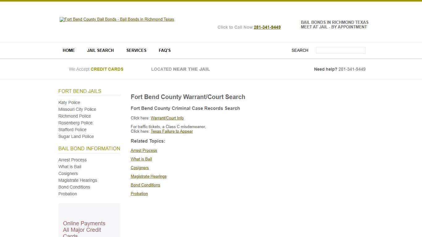 Fort Bend County Criminal Case Records - Warrant Search